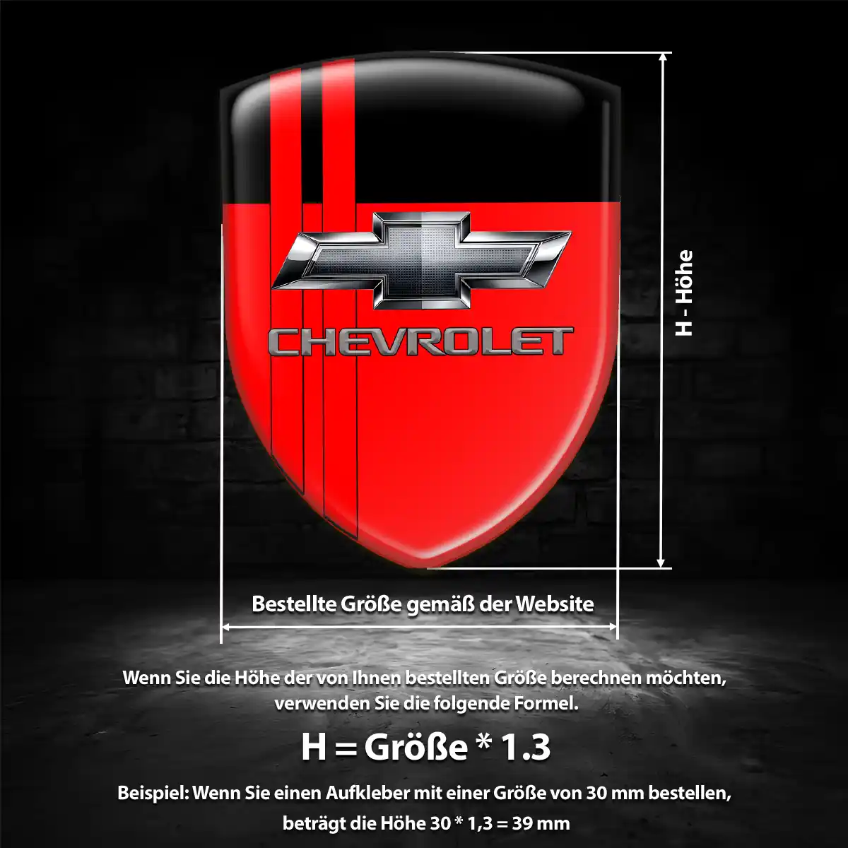 Chevrolet 3D Gel Aufkleber Wappen Auto Limitierte Auflage