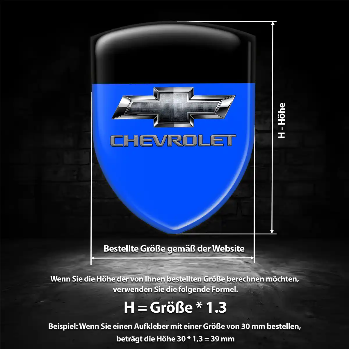Chevrolet 3D Gel Aufkleber Wappen Auto Premiumqualität