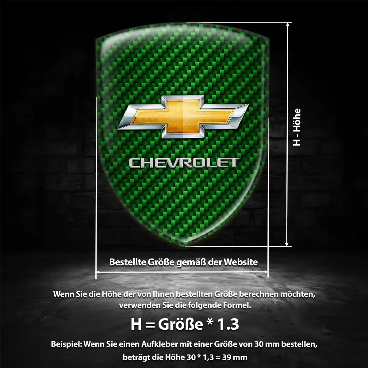 Chevrolet 3D Gel Aufkleber Wappen Auto Stilvolles Design