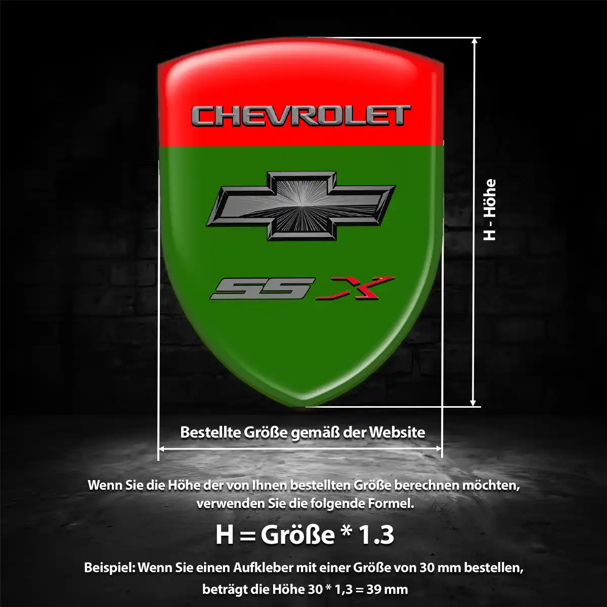 Chevrolet 3D Gel Aufkleber Wappen Hohe Qualität