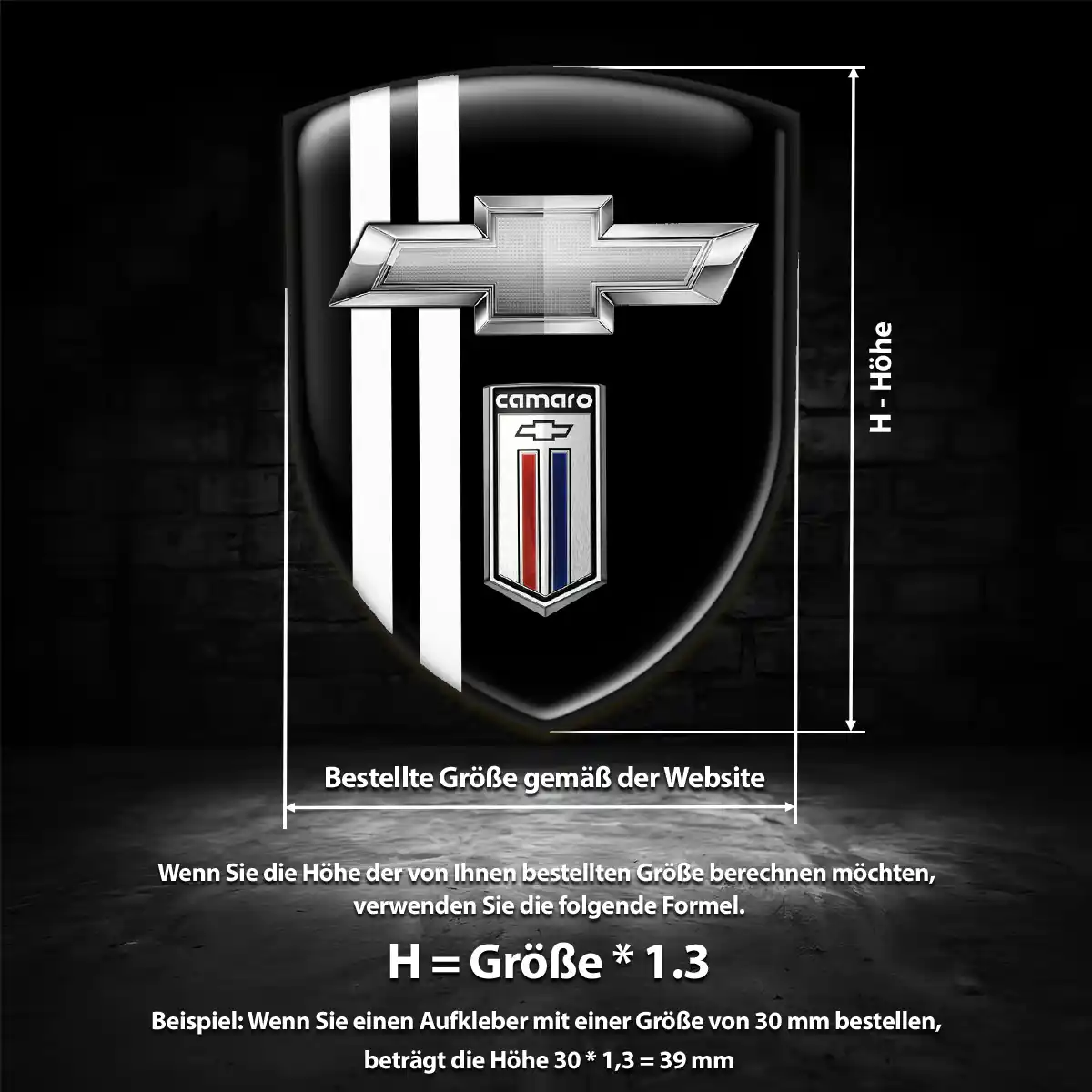 Chevrolet 3D Gel Aufkleber Wappen Premium-Edition