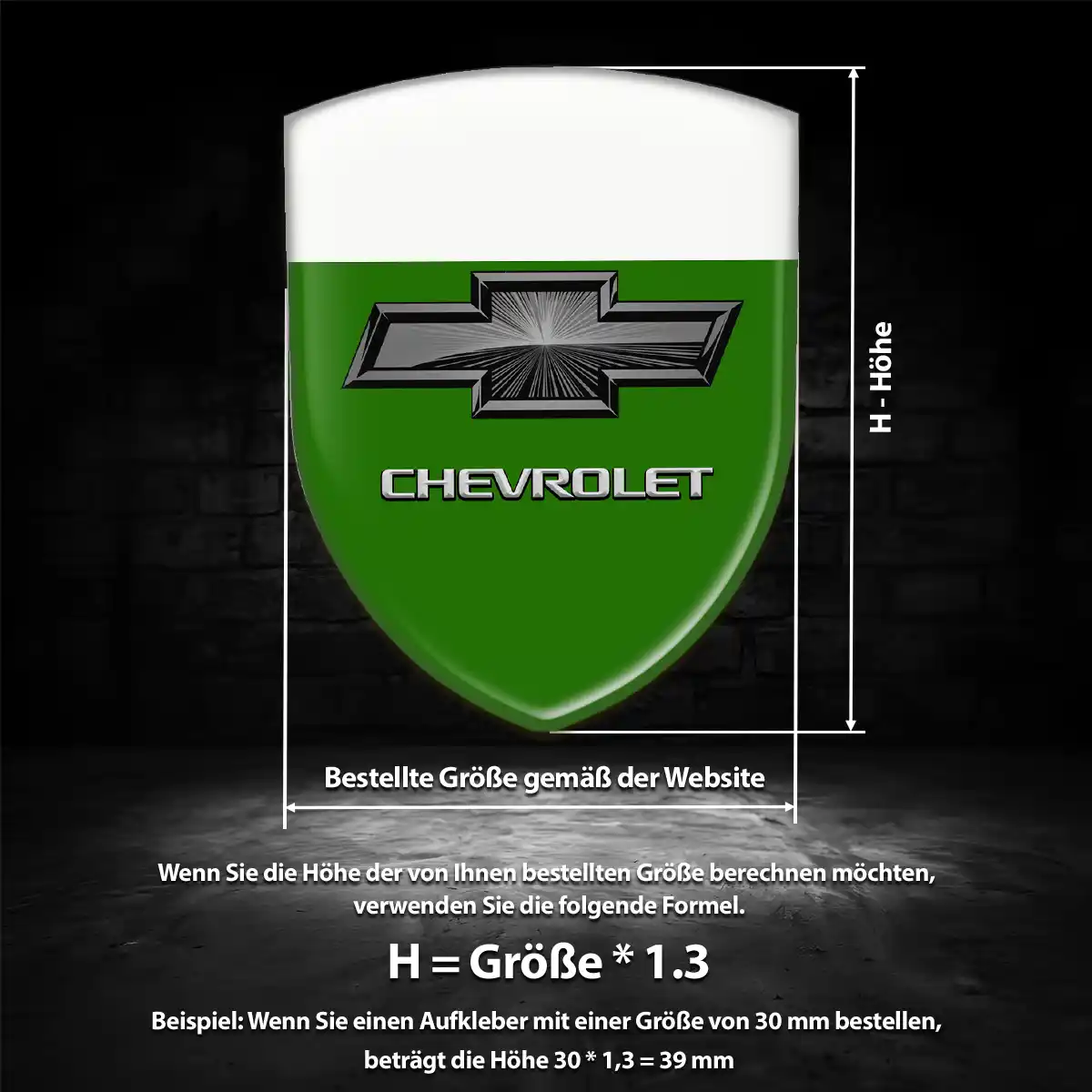 Chevrolet 3D Gel Aufkleber Wappen Premiumqualität