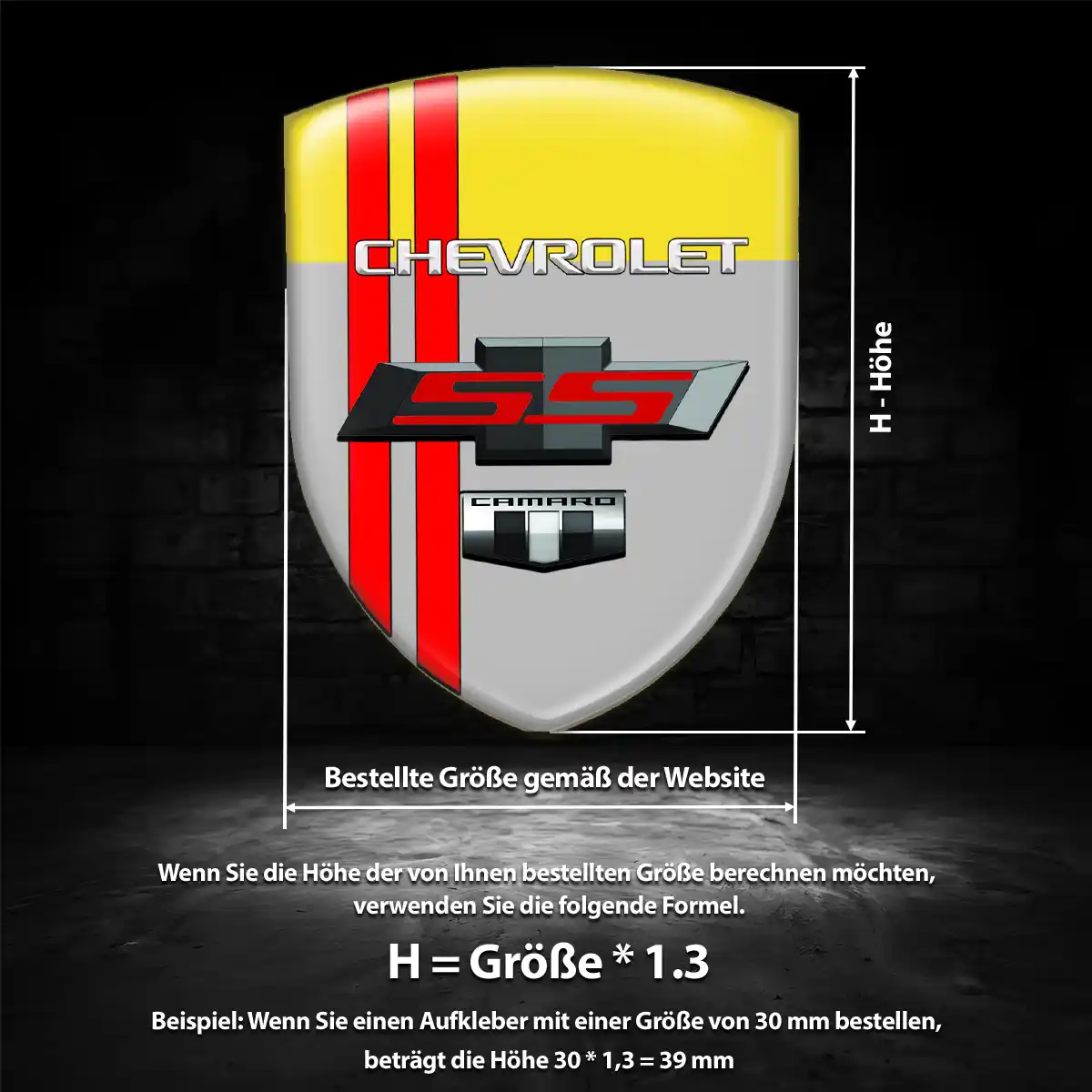 Chevrolet 3D Gel Aufkleber Wappen Stilvolles Design