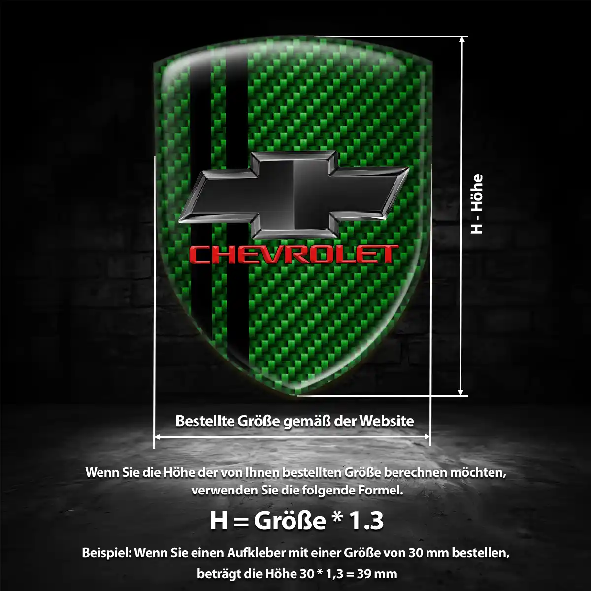 Chevrolet Aufkleber 3D Gel Emblem Auto Premiumqualität
