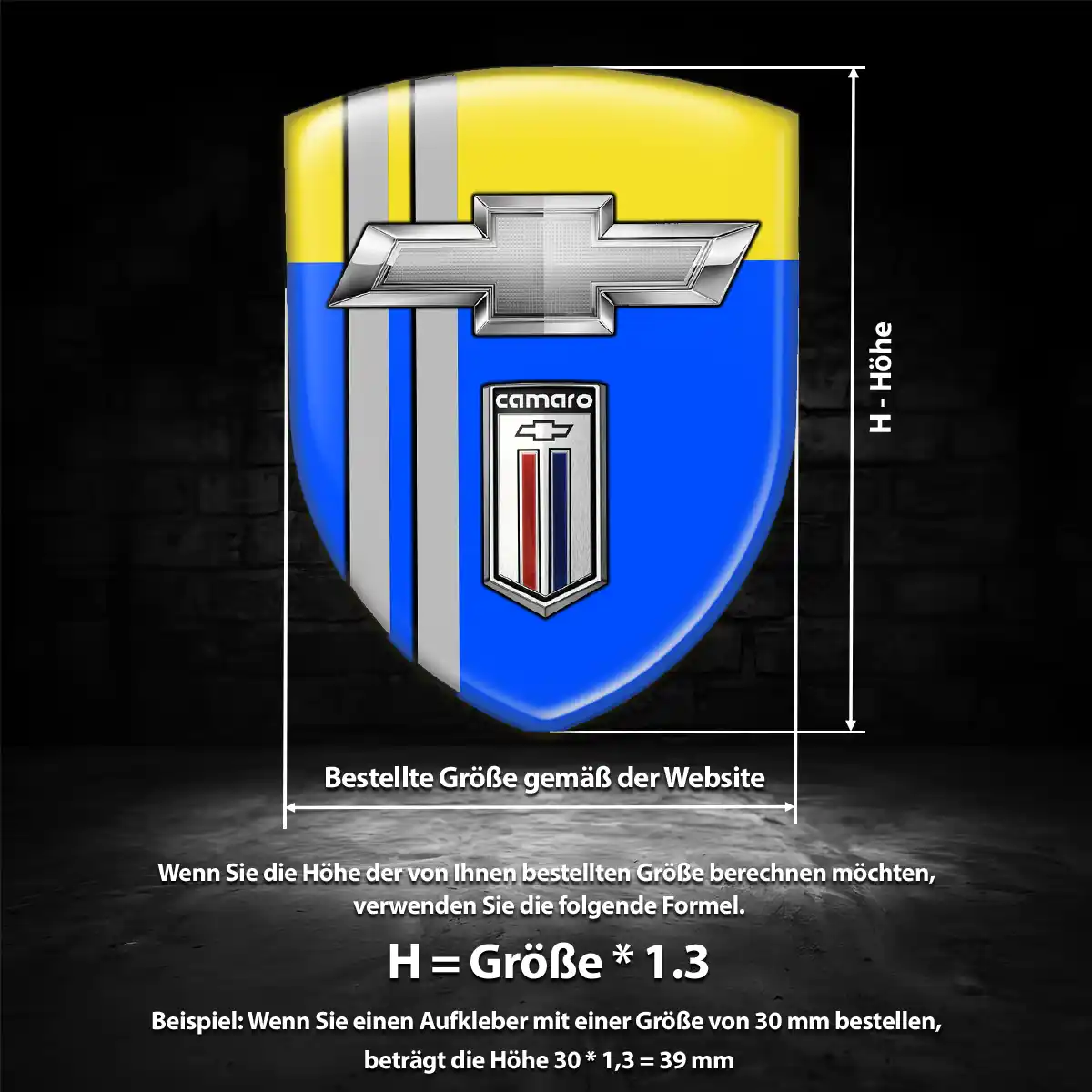 Chevrolet Aufkleber 3D Gel Emblem Limitierte Auflage