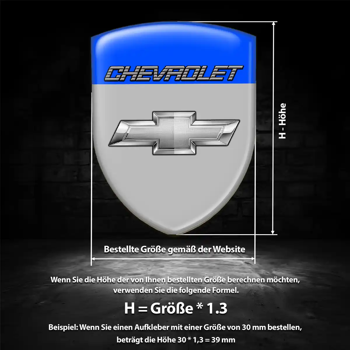 Chevrolet Aufkleber 3D Gel Emblem Luxus-Edition