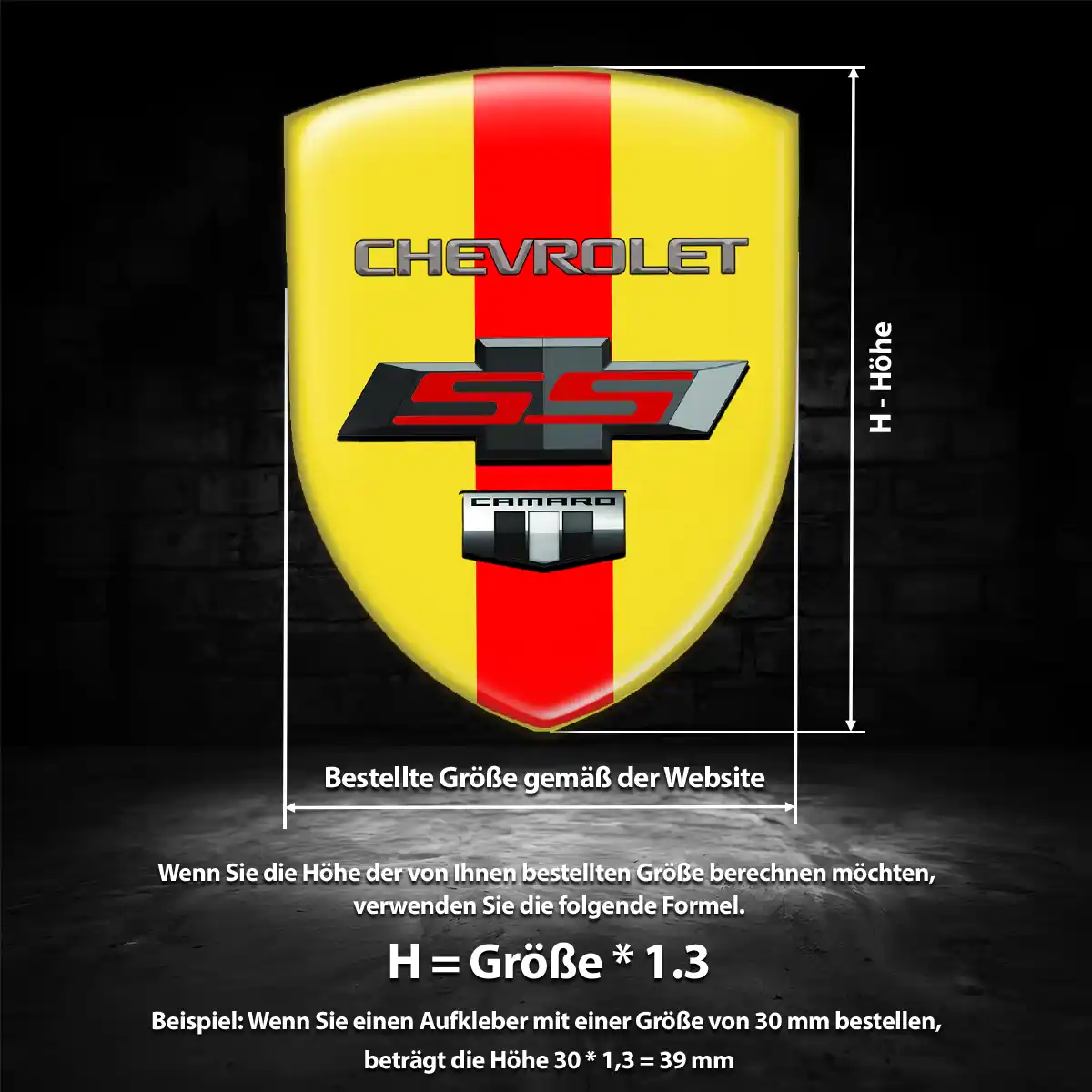 Chevrolet Aufkleber 3D Gel Emblem Premiumqualität