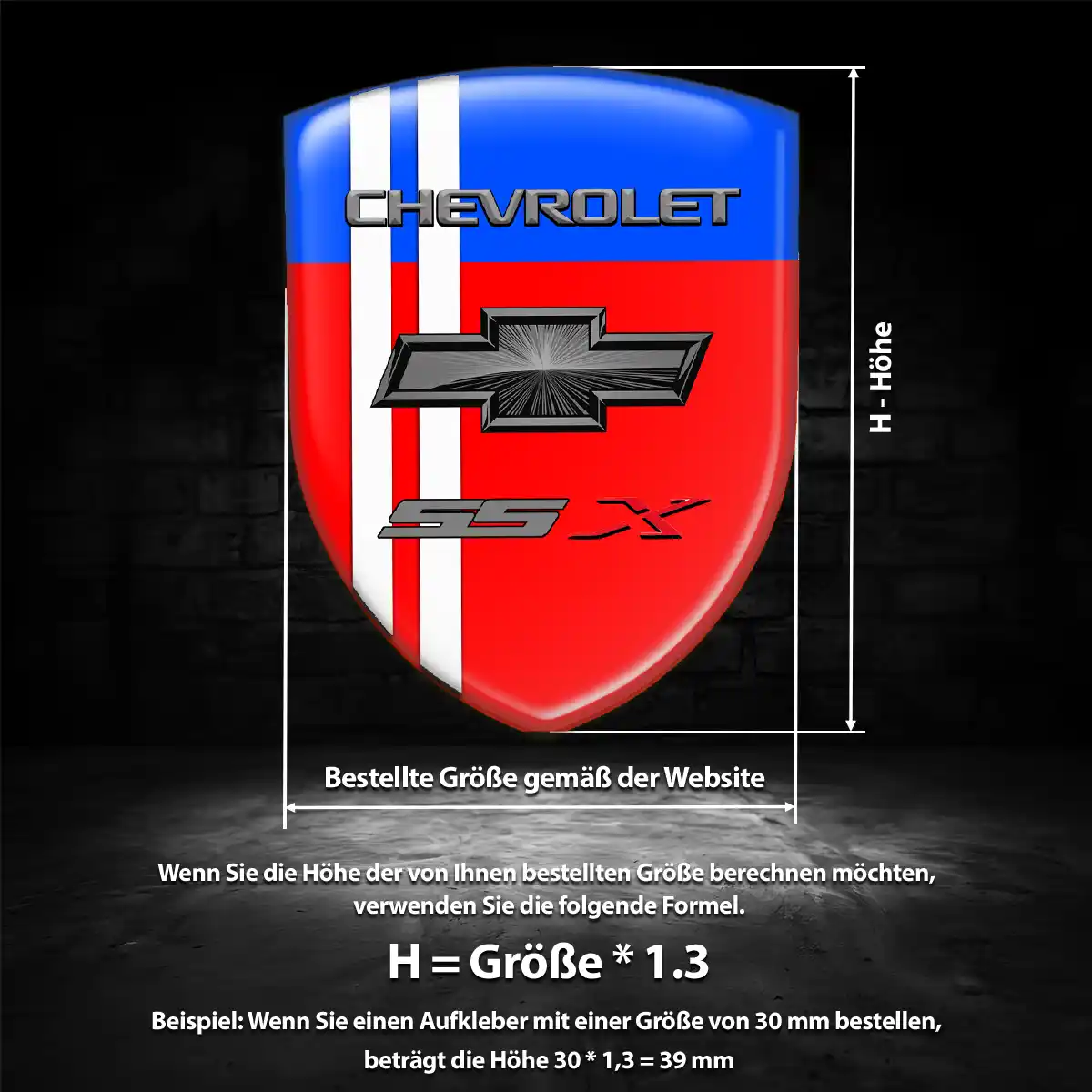 Chevrolet Aufkleber 3D Gel Embleme Auto Premium-Edition