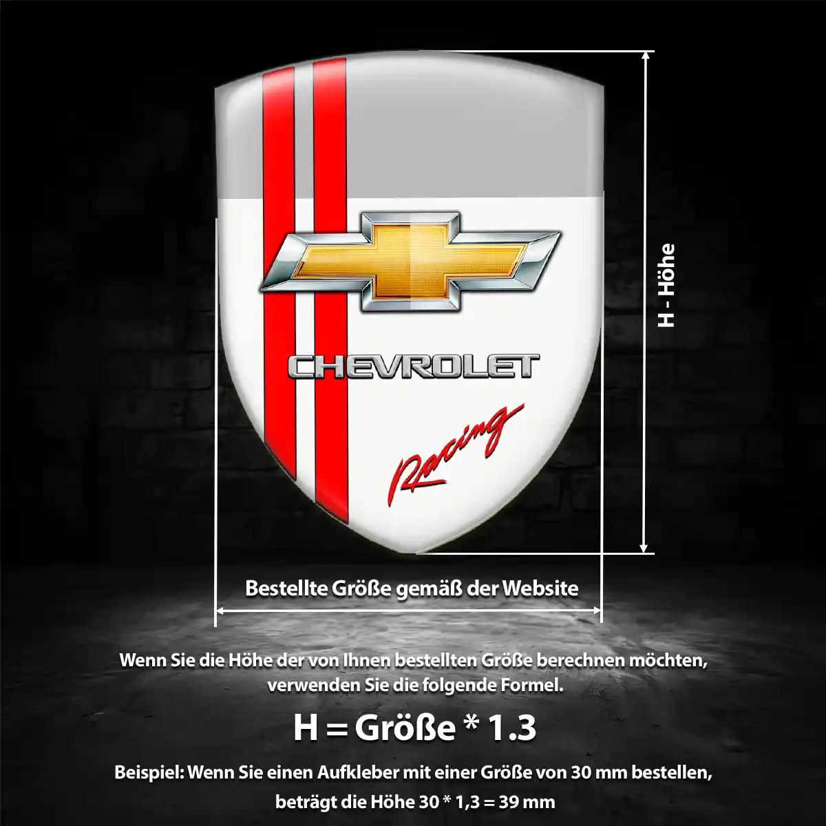 Chevrolet Aufkleber 3D Gel Embleme Auto Premiumqualität
