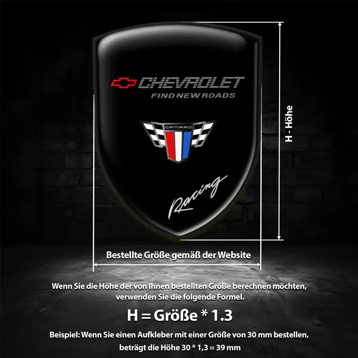 Chevrolet Aufkleber 3D Gel Embleme Limitierte Auflage