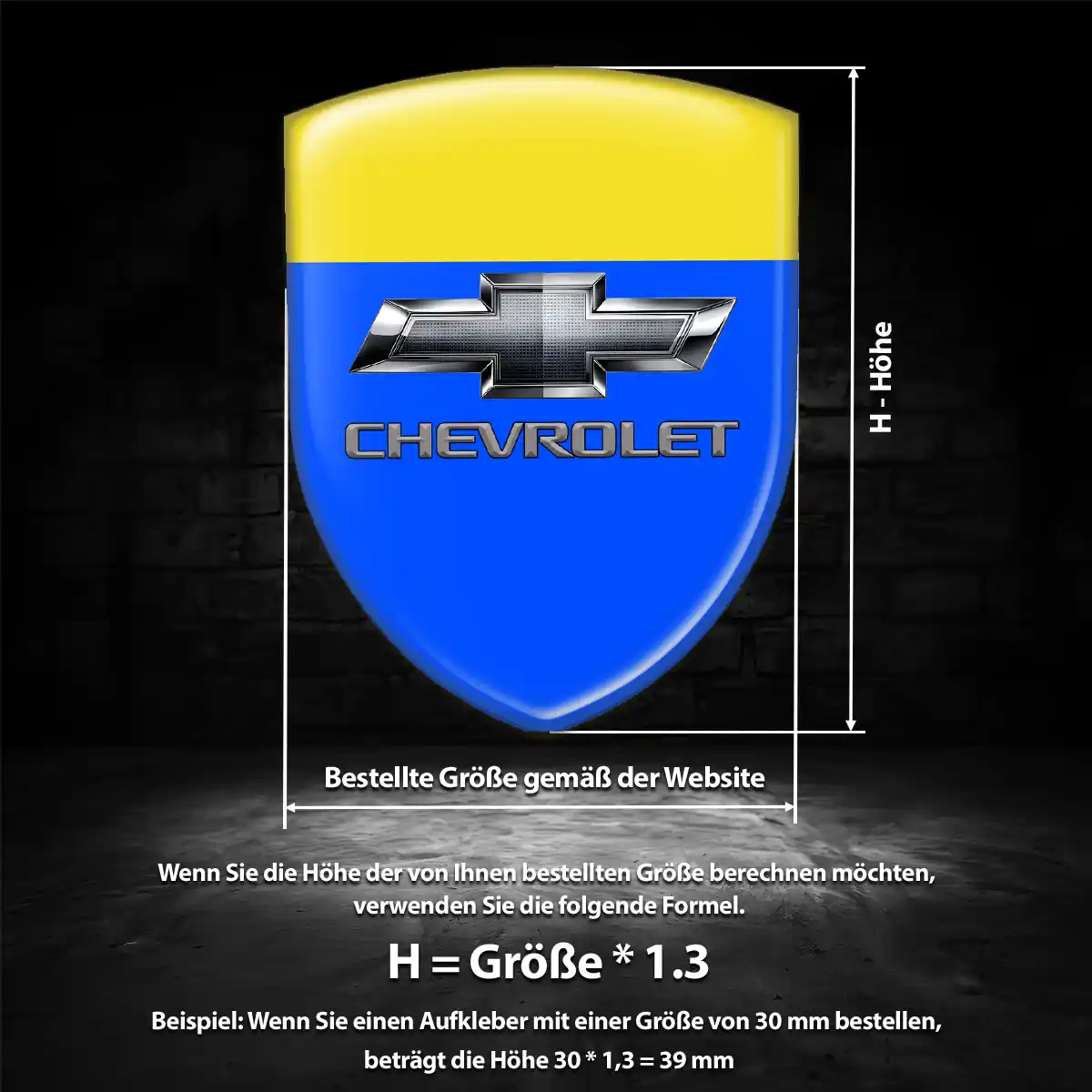 Chevrolet Aufkleber 3D Gel Embleme Premium-Edition