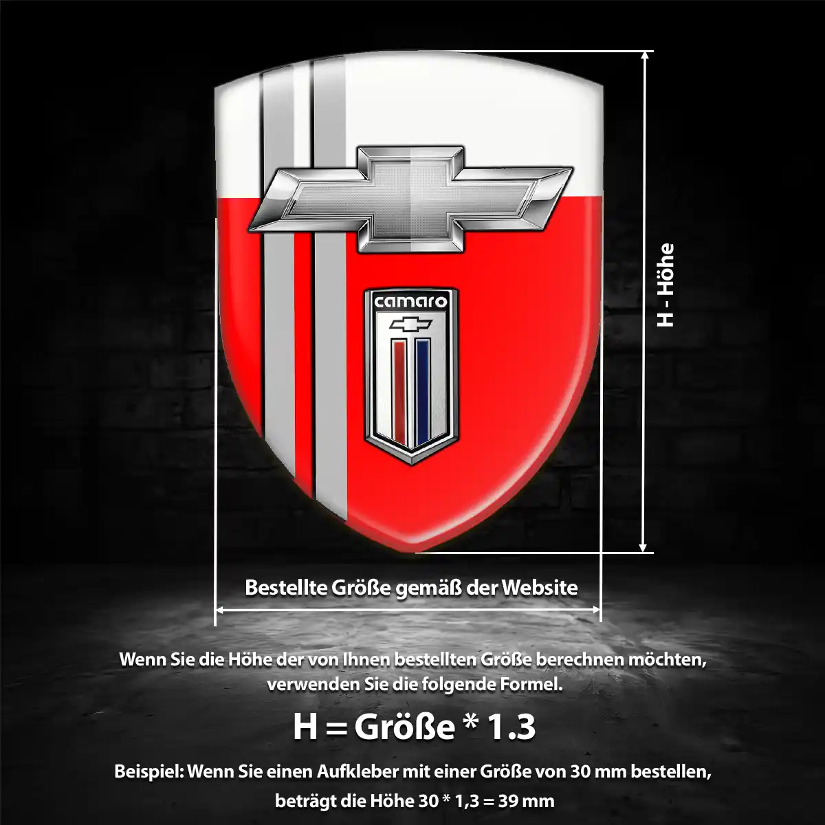 Chevrolet Aufkleber 3D Gel Embleme Premiumqualität