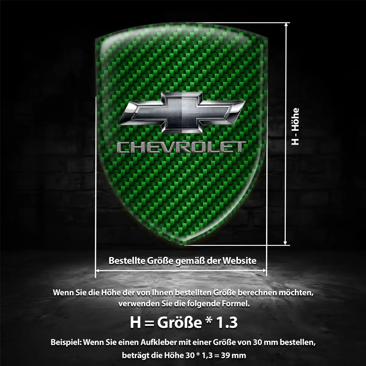 Chevrolet Aufkleber 3D Gel Silikon Auto Premium-Edition