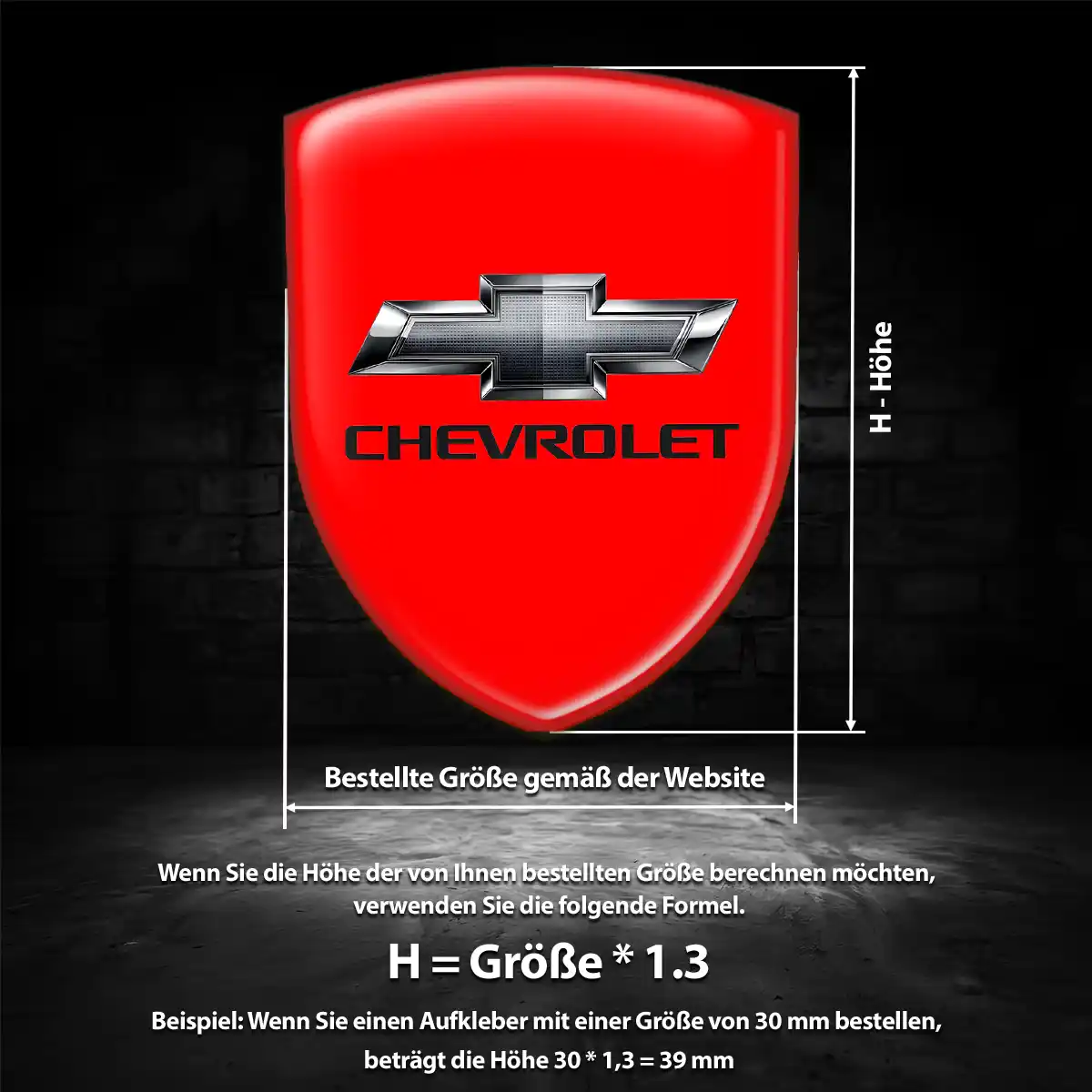 Chevrolet Aufkleber 3D Gel Silikon Hohe Qualität