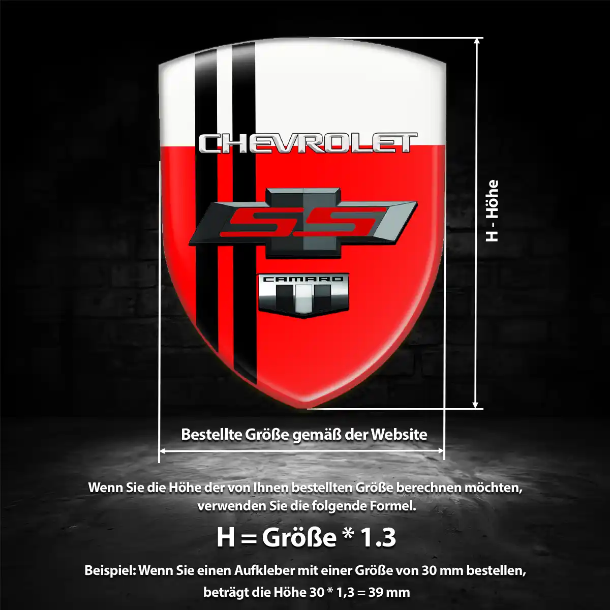 Chevrolet Aufkleber 3D Gel Silikon Luxus-Edition