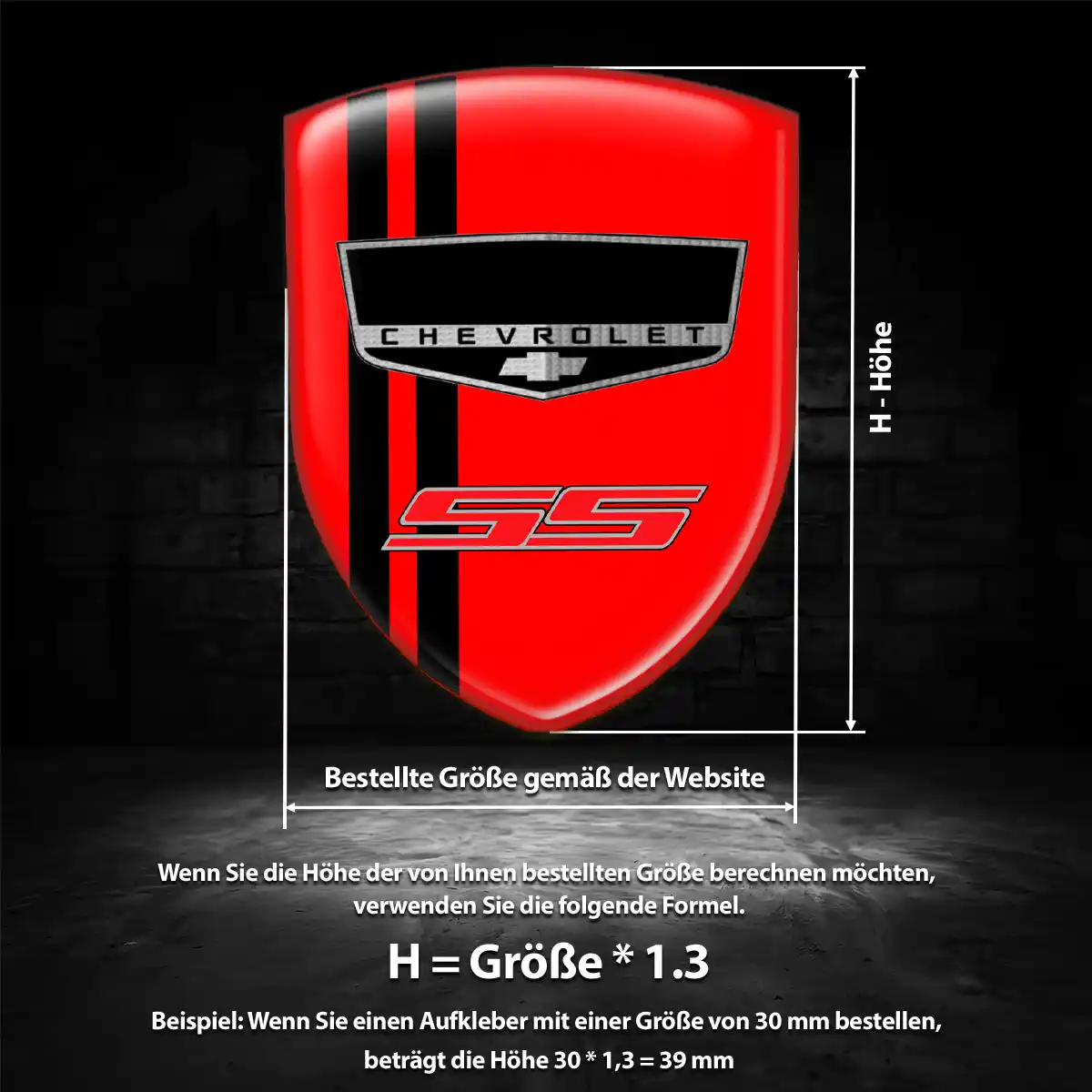 Chevrolet Aufkleber 3D Gel Silikon Premium-Edition