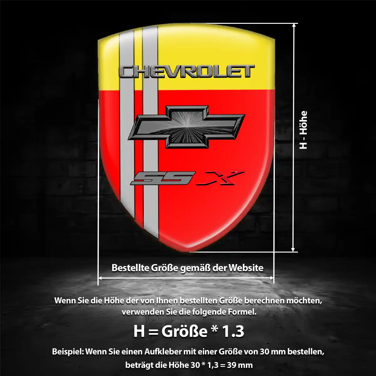 Chevrolet Aufkleber 3D Gel Silikon Stilvolles Design