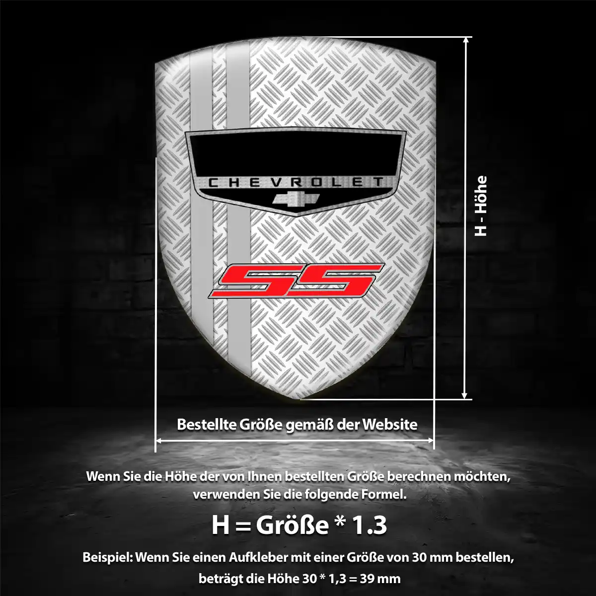 Chevrolet Aufkleber 3D Gel Wappen Auto Limitierte Auflage