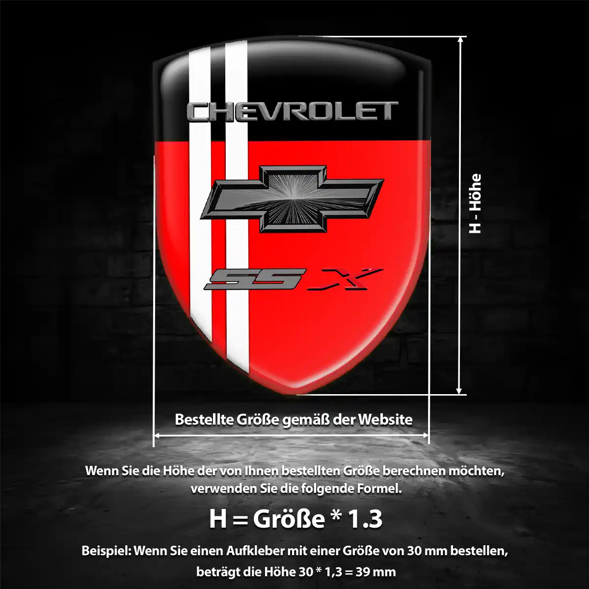 Chevrolet Aufkleber 3D Gel Wappen Auto Premiumqualität