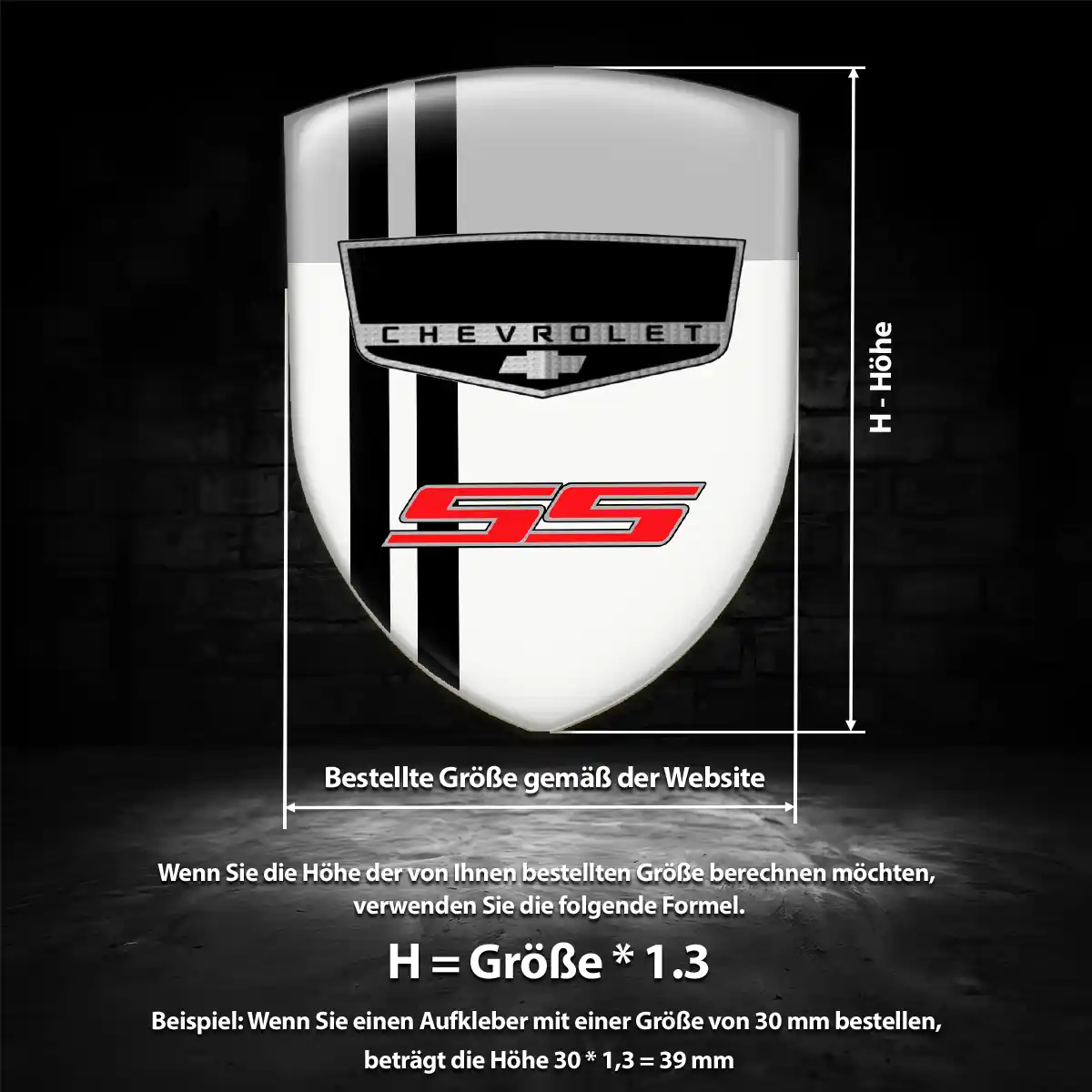 Chevrolet Aufkleber 3D Gel Wappen Hohe Qualität