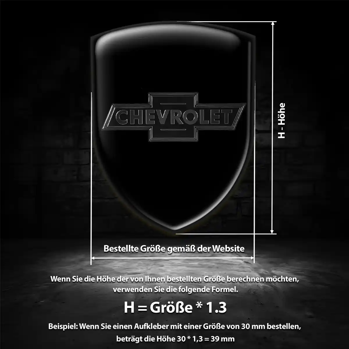 Chevrolet Aufkleber 3D Gel Wappen Luxus-Edition