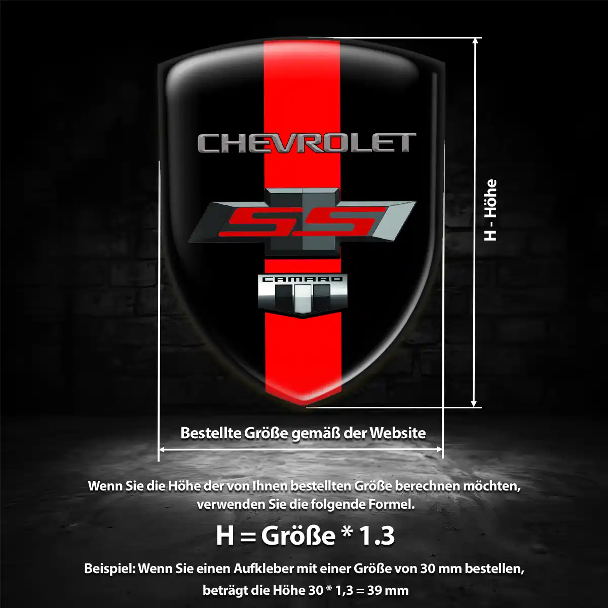 Chevrolet Aufkleber 3D Gel Wappen Stilvolles Design