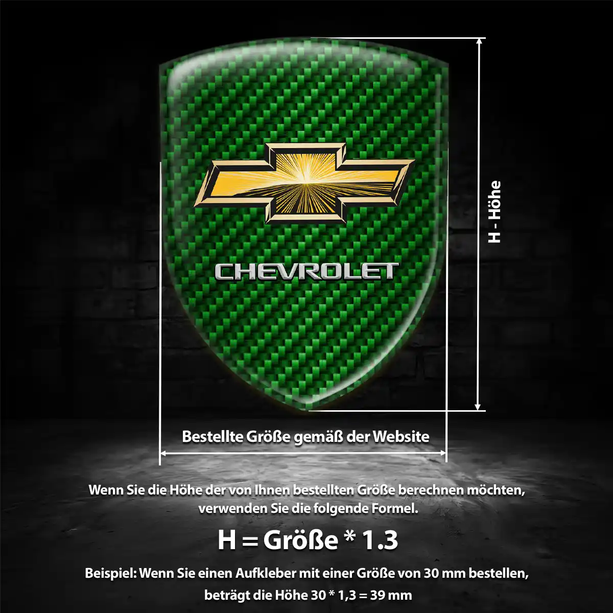 Chevrolet Aufkleber Auto Premium-Edition