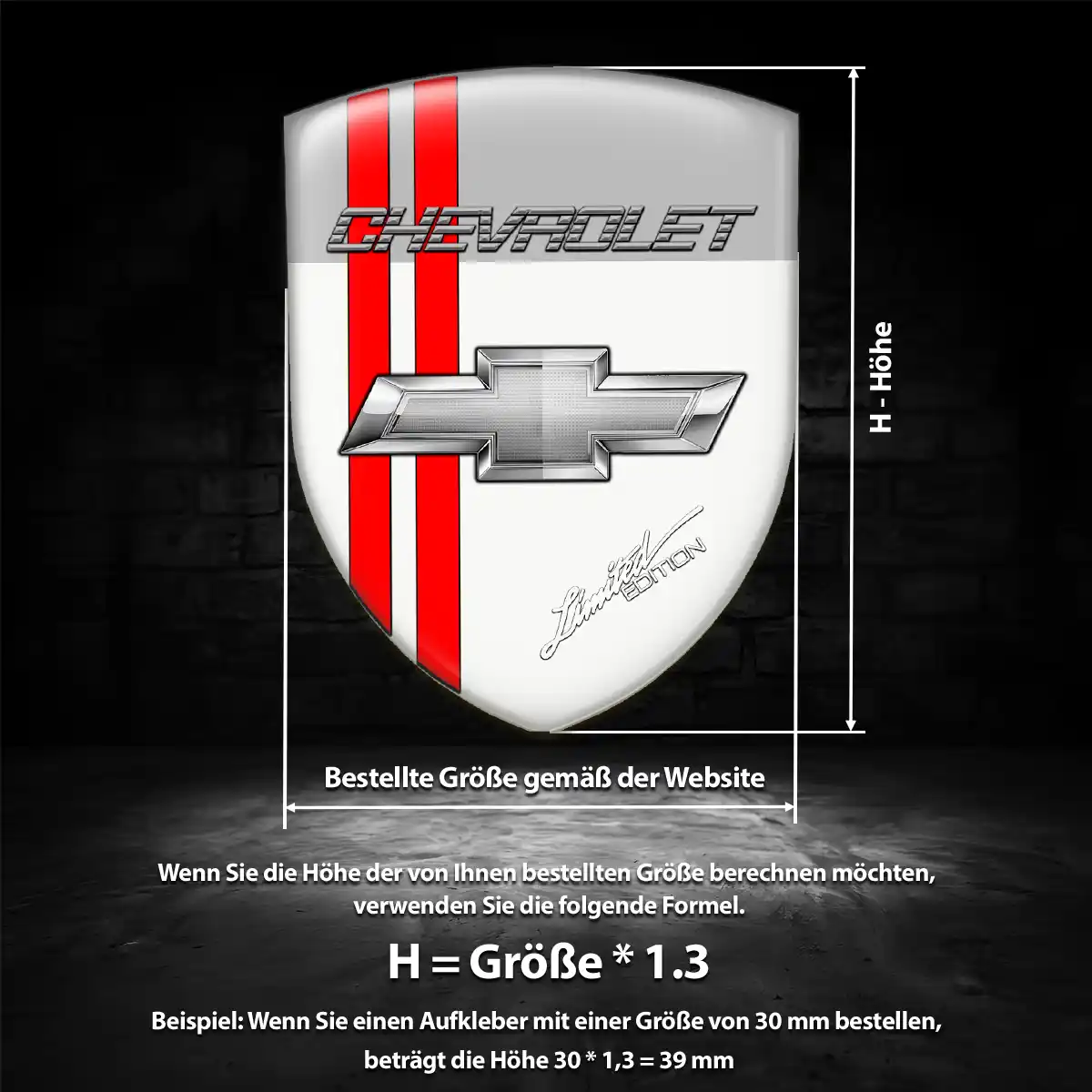 Chevrolet Aufkleber Auto Premiumqualität