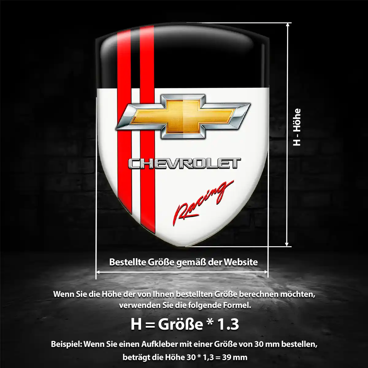 Chevrolet Aufkleber Emblem Auto Premium-Edition