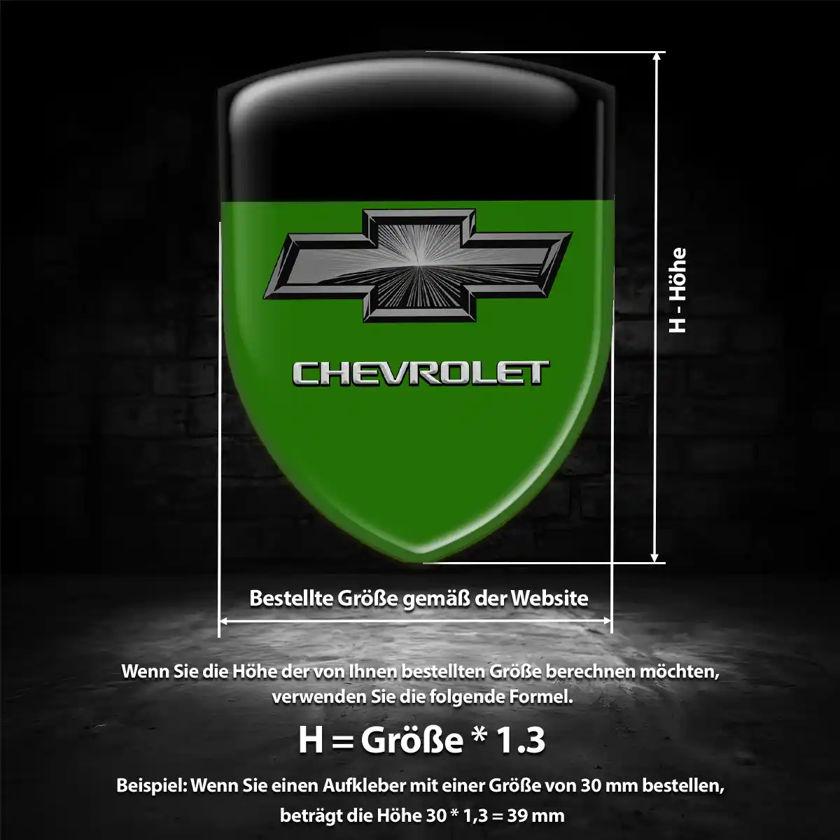 Chevrolet Aufkleber Emblem Limitierte Auflage