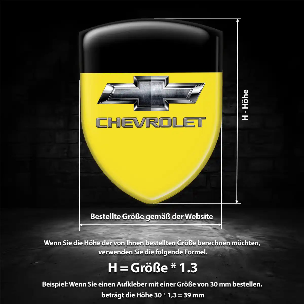 Chevrolet Aufkleber Emblem Premiumqualität