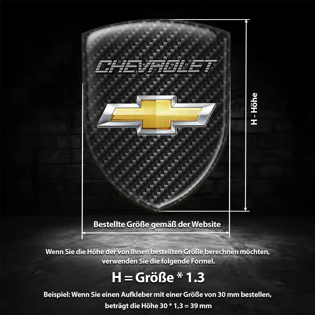 Chevrolet Aufkleber Emblem Stilvolles Design