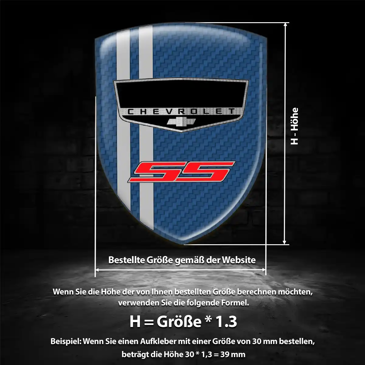 Chevrolet Aufkleber Emblem Wappen Auto Limitierte Auflage