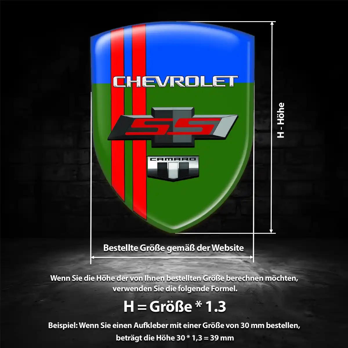 Chevrolet Aufkleber Emblem Wappen Auto Premiumqualität