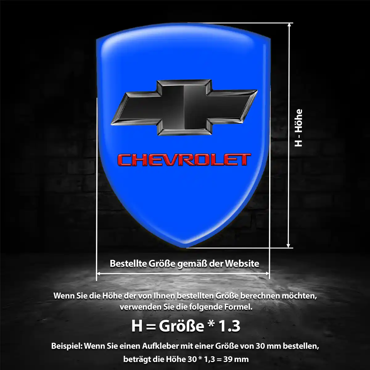 Chevrolet Aufkleber Emblem Wappen Hohe Qualität