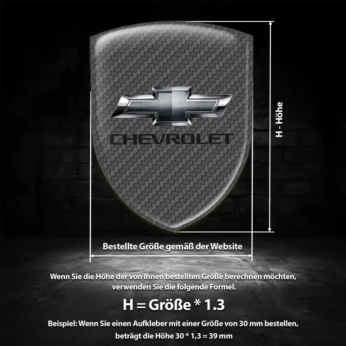 Chevrolet Aufkleber Emblem Wappen Limitierte Auflage