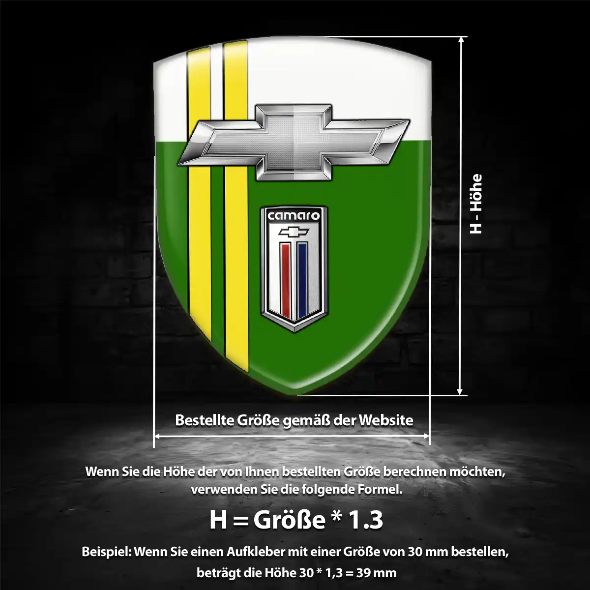 Chevrolet Aufkleber Emblem Wappen Premium-Edition