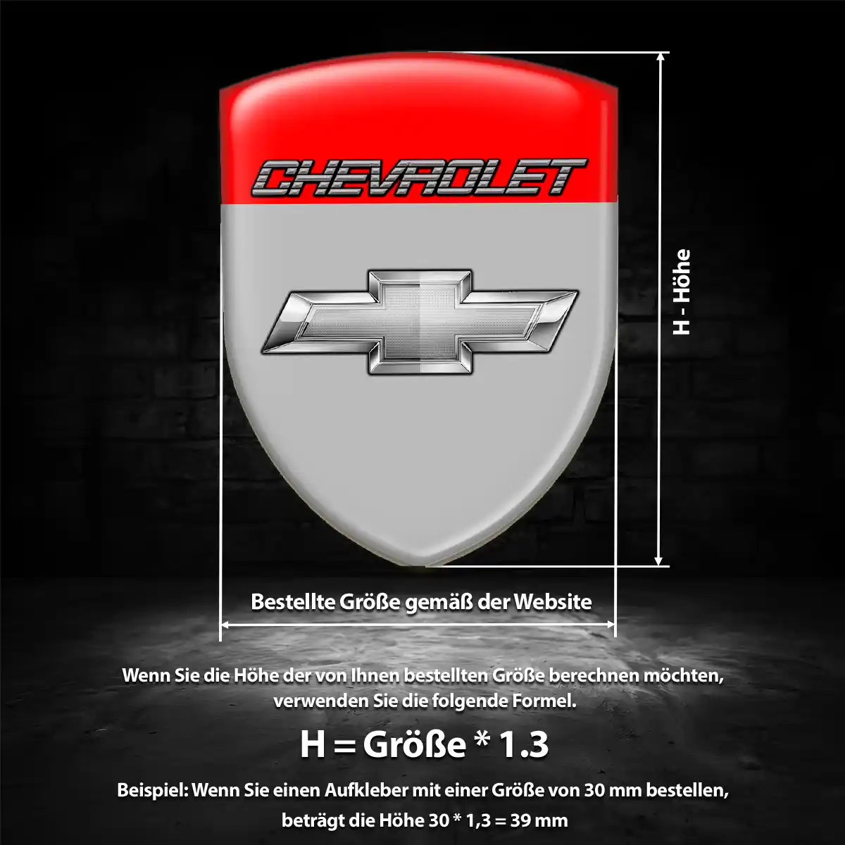 Chevrolet Aufkleber Embleme Silikon Auto Limitierte Auflage