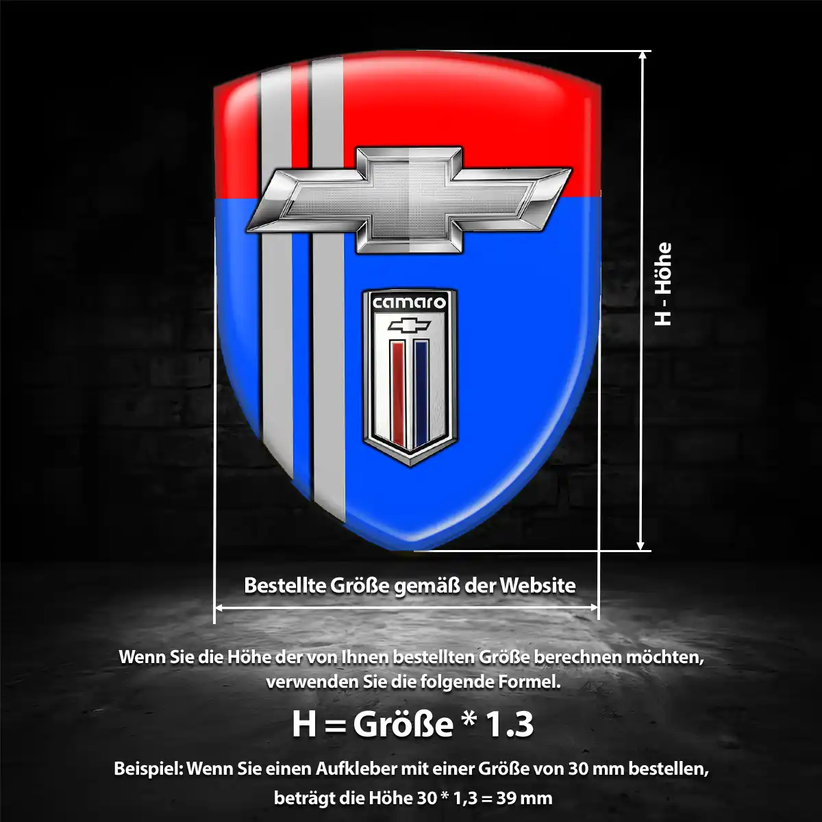 Chevrolet Aufkleber Embleme Silikon Limitierte Auflage
