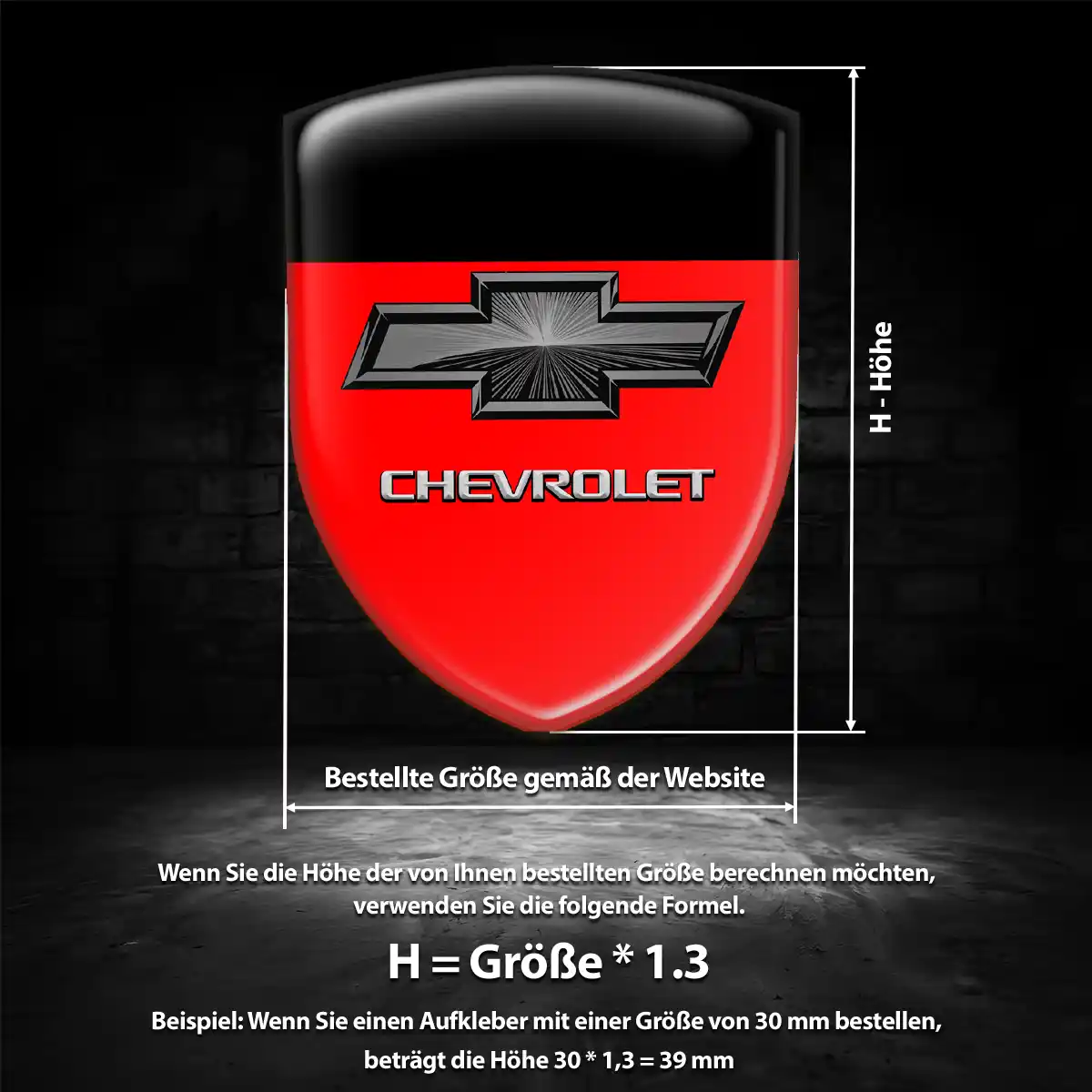 Chevrolet Aufkleber Embleme Silikon Luxus-Edition