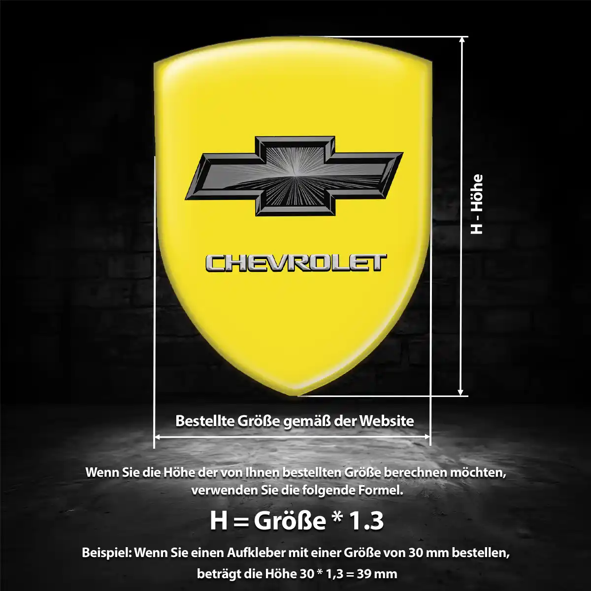 Chevrolet Aufkleber Embleme Silikon Premium-Edition
