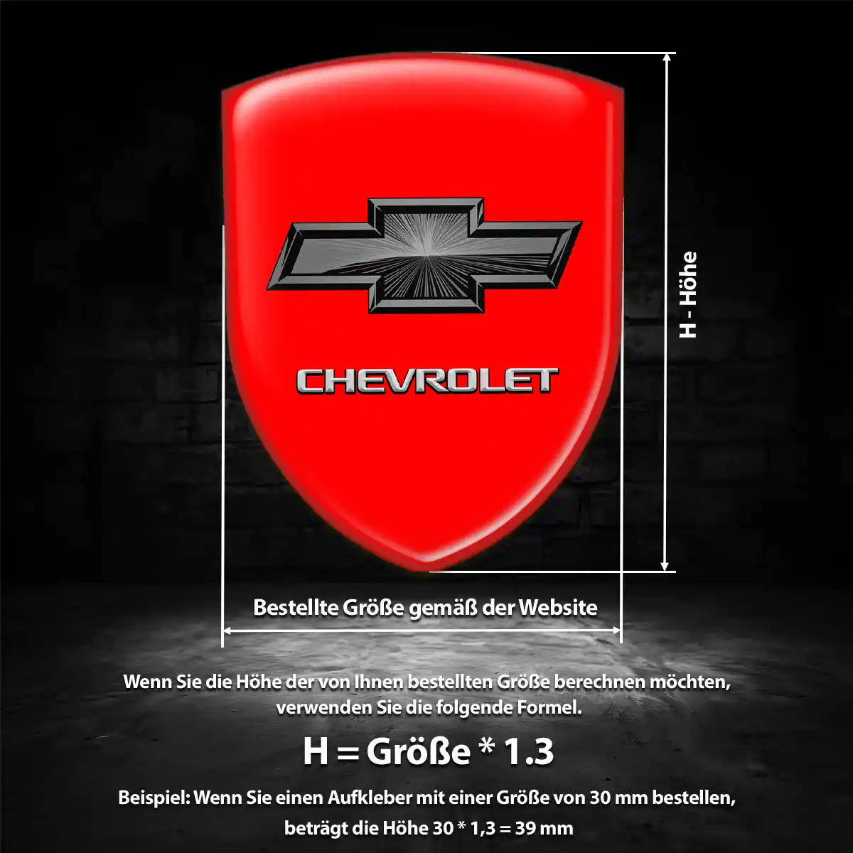 Chevrolet Aufkleber Wappen Auto Luxus-Edition