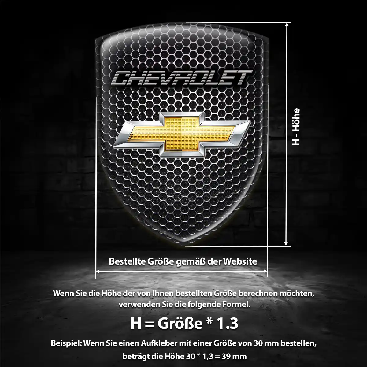 Chevrolet Aufkleber Wappen Emblem Auto Premiumqualität