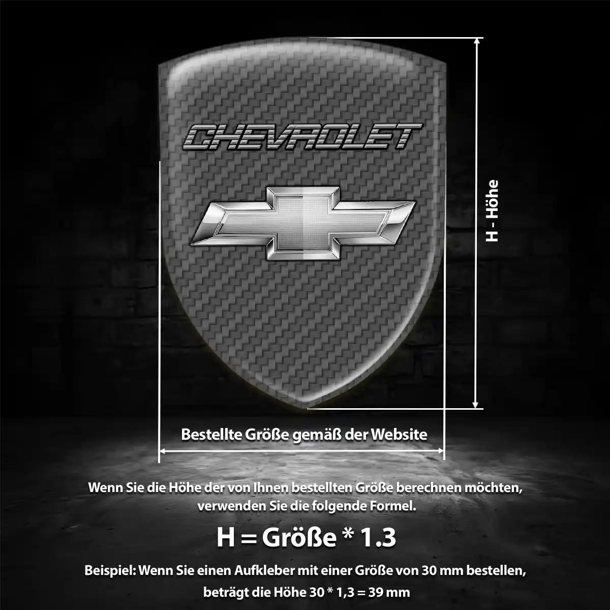 Chevrolet Aufkleber Wappen Emblem Hohe Qualität