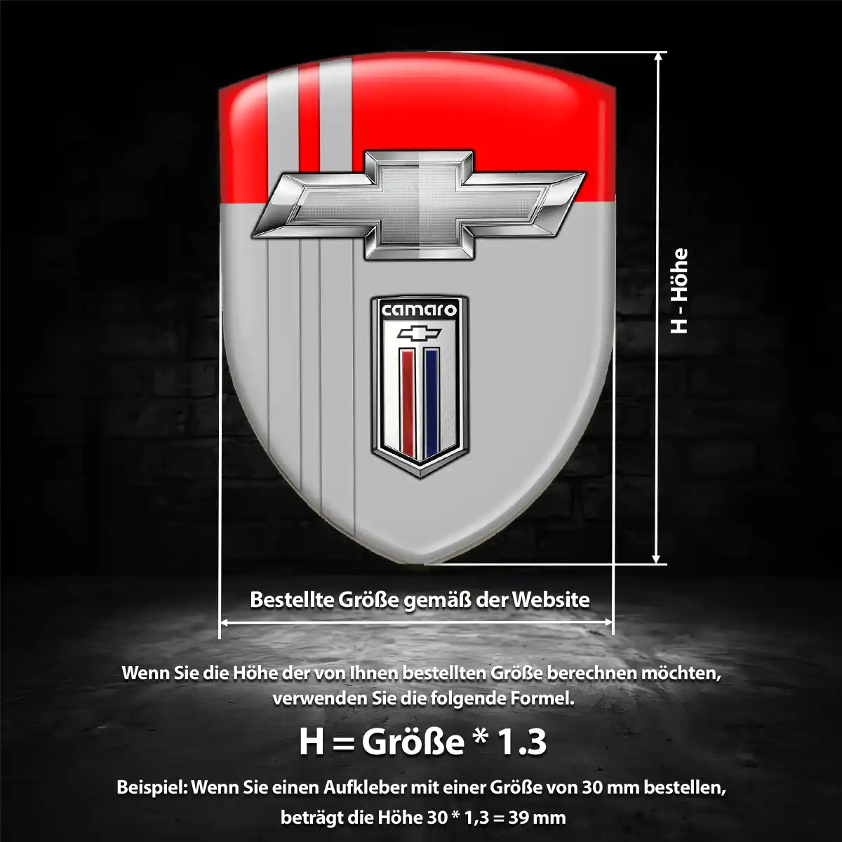 Chevrolet Aufkleber Wappen Emblem Limitierte Auflage