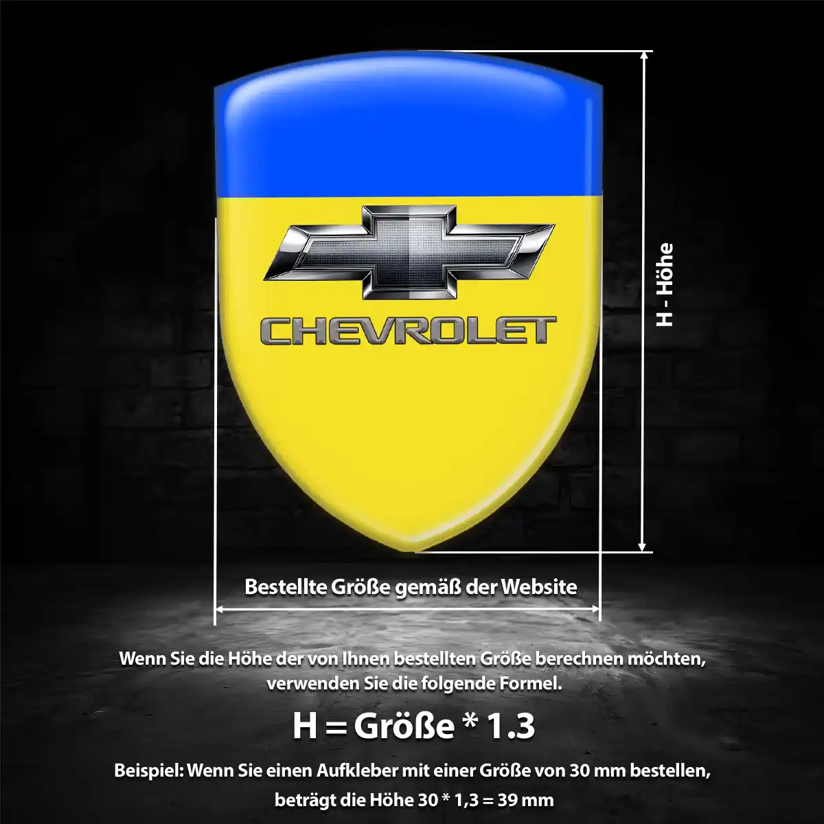 Chevrolet Aufkleber Wappen Emblem Luxus-Edition