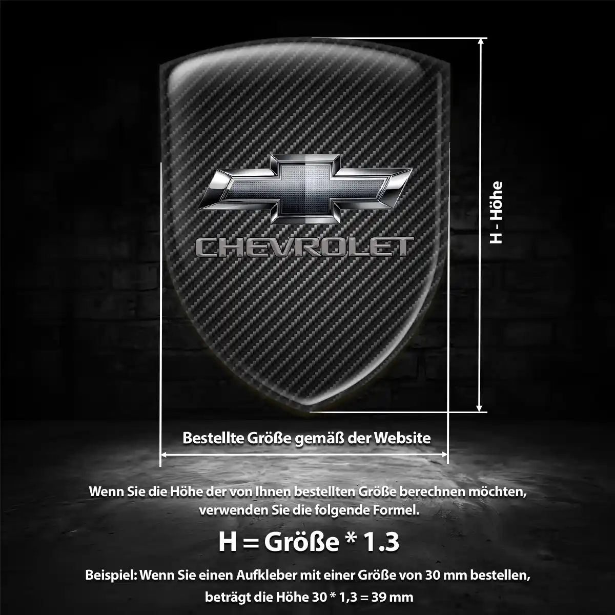 Chevrolet Aufkleber Wappen Emblem Premium-Edition