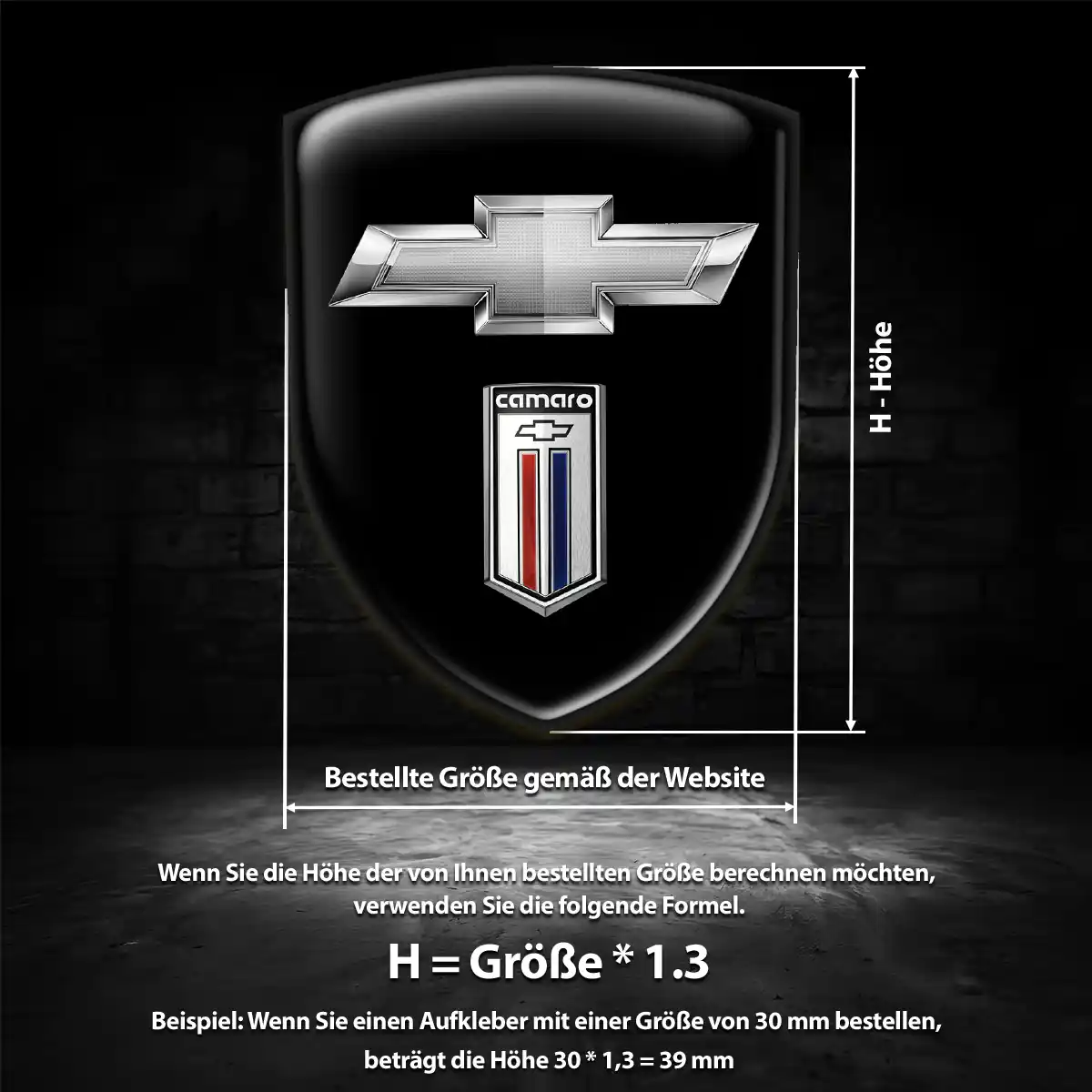 Chevrolet Aufkleber Wappen Hohe Qualität