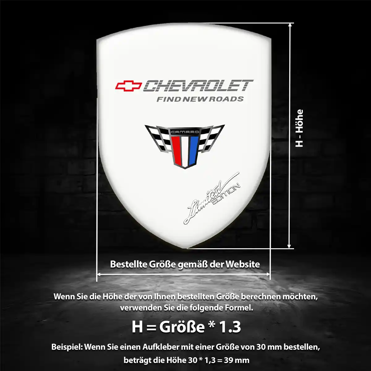 Chevrolet Aufkleber Wappen Luxus-Edition