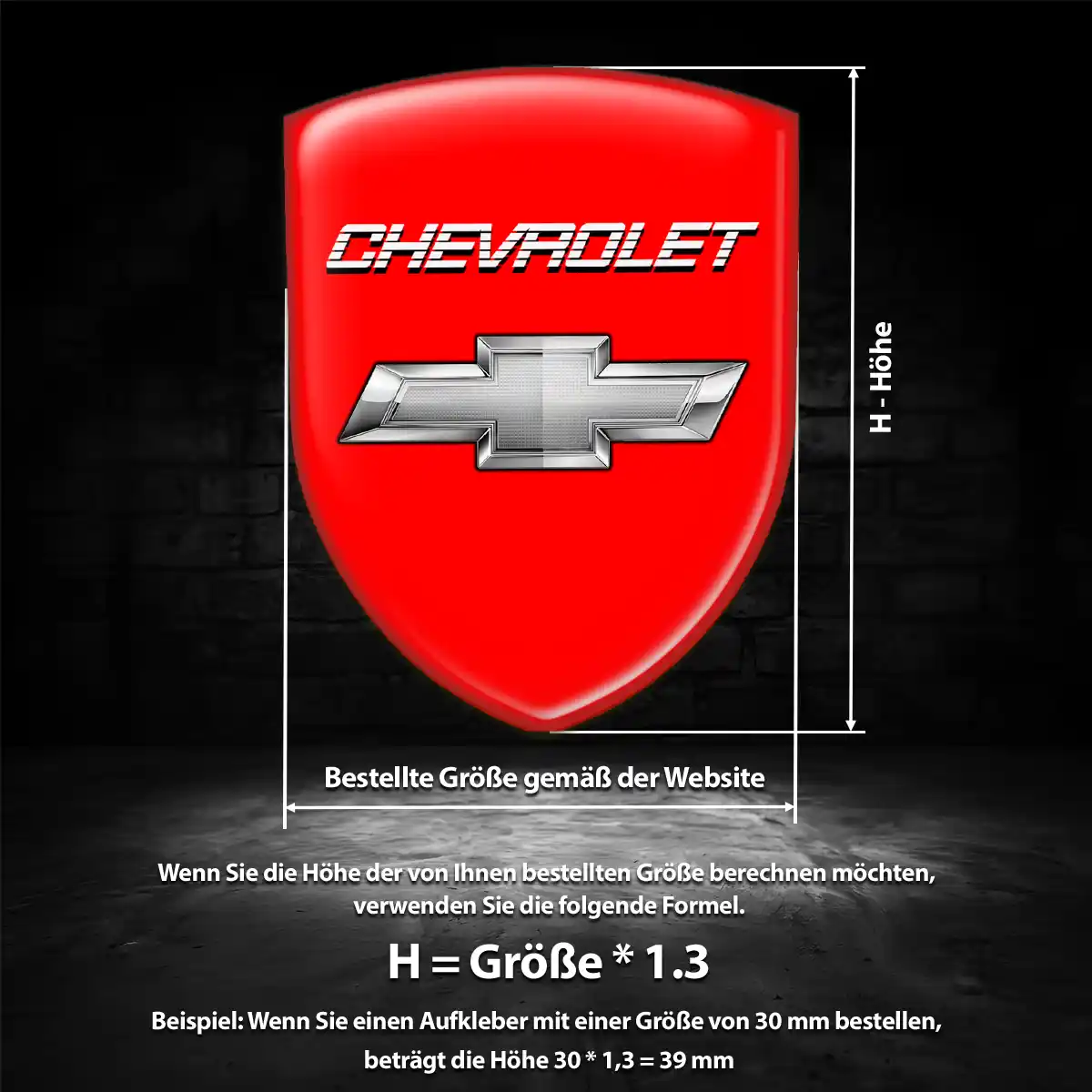 Chevrolet Aufkleber Wappen Premium-Edition